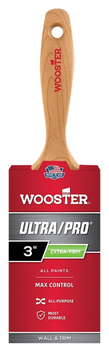 Wooster 4157-3 Paint Brush, 3 in W, 3-3/16 in L Bristle, Nylon Bristle, Varnish Handle