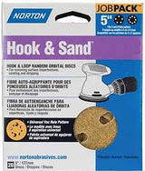 Norton 49212 Sanding Disc, 5 in Dia, Coated, P150 Grit, Fine, Aluminum Oxide Abrasive, C-Weight Paper Backing