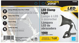 PowerZone O-CLN-1000 Clamp Light, Plug-in, LED Lamp, Gray, Pack of 4