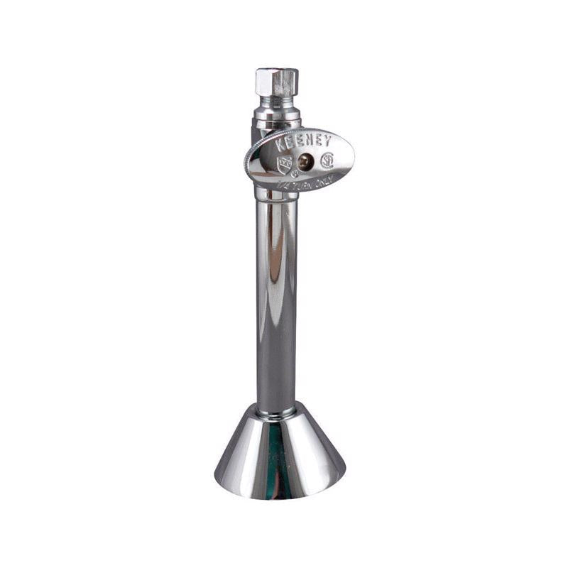 Keeney 1/2 in. Sweat in. X 3/8 in. Compression Brass Shut-Off Valve