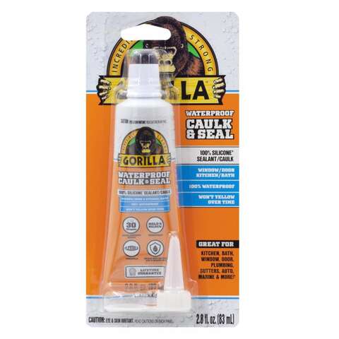 Gorilla White Silicone All Purpose Sealant 2.8 oz, Pack of 6