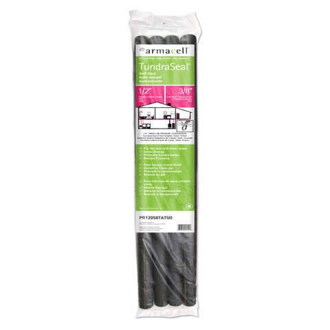 Armacell TundraSeal Self Sealing 1/2 in. X 3 ft. L Polyethylene Foam Pipe Insulation, Pack of 18