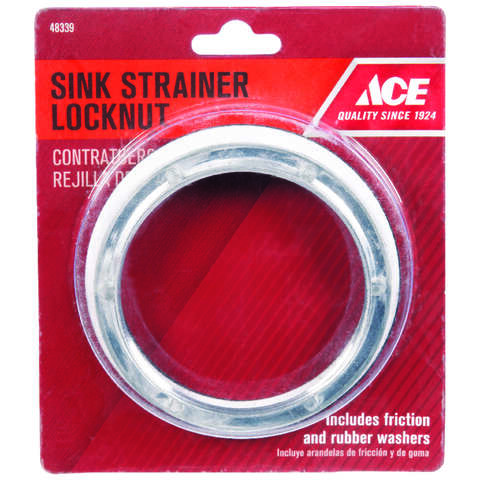 Ace 3-1/2 in. D Stainless Steel Strainer Locknut, Pack of 5