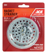 Ace 3-1/4 in. D Stainless Steel Stainless Steel Basket Strainer Assembly