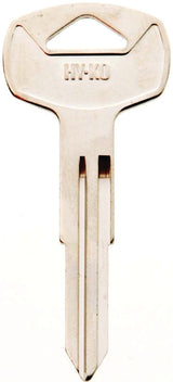 Hy-Ko 11010DA22 Automotive Key Blank, Brass, Nickel, For: Nissan Vehicle Locks, DA22 Key Number, Pack of 10
