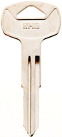 Hy-Ko 11010DA22 Automotive Key Blank, Brass, Nickel, For: Nissan Vehicle Locks, DA22 Key Number, Pack of 10