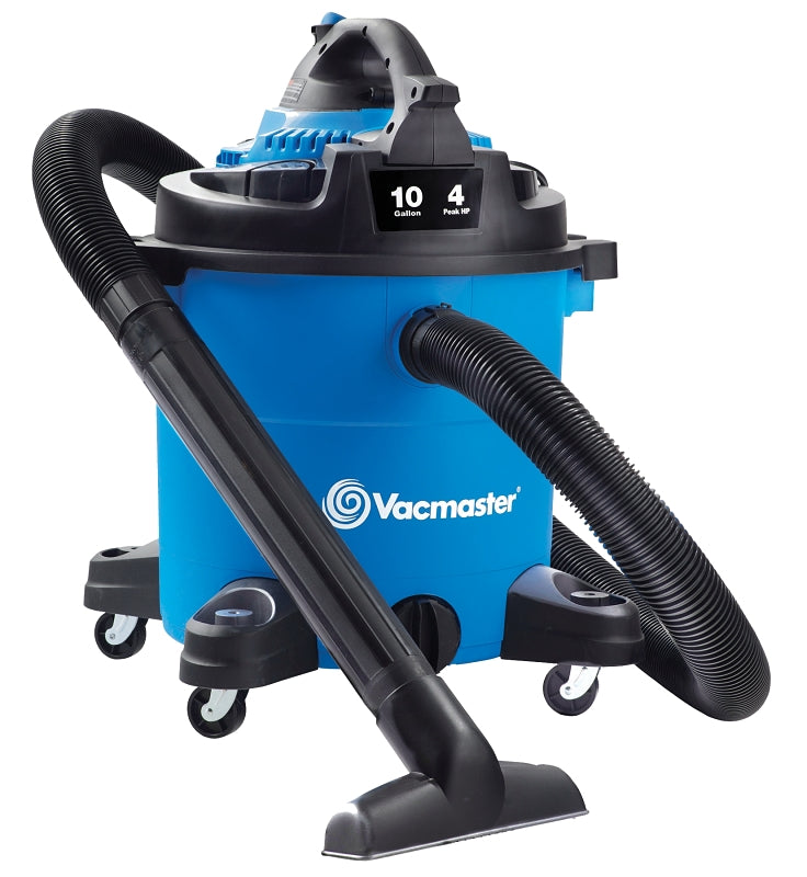 Vacmaster VBVA1010PF Vacuum Cleaner, 10 gal, 106 cfm Air, Standard Cartridge, 4 hp, 120 V, Blue