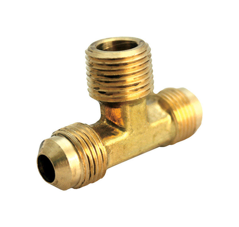 JMF Company 1/4 in. Flare X 1/4 in. D Flare Brass Reducing Tee, Pack of 5