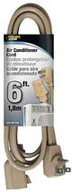 PowerZone OR681506 Extension Cord, SPT-3, Vinyl, Beige, For: Air conditioner and Appliances
