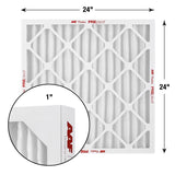 AAF Flanders PREpleat LPD SC M10 24 in. W X 24 in. H X 1 in. Synthetic 10 MERV Pleated Air Filter 1, Pack of 12