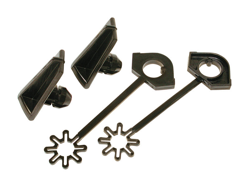 Dial 3/4 in. H X 4-3/4 in. W Black Polypropylene Corner Wire Latch