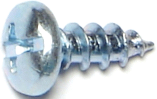 Midwest Fastener 03186 Screw, #10 Thread, Coarse Thread, Pan Head, Phillips, Slotted Drive, 1/2 in L Under Head, 100/PK