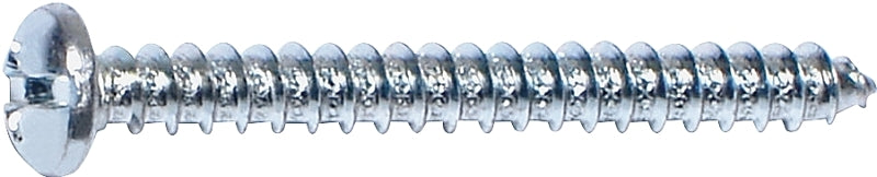 Midwest Fastener 03210 Screw, #14 Thread, Pan Head, Phillips, Slotted Drive, Diamond Point, Steel, Zinc