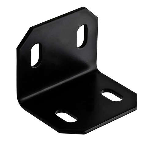 Hampton 2-3/8 in. H X 3 in. W X 1/8 in. D Black Steel Square Corner Brace, Pack of 10