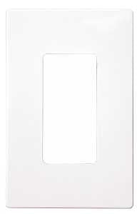 Eaton Cooper Wiring PJS PJS26W Wallplate, 4-7/8 in L, 3-1/8 in W, 1 -Gang, Polycarbonate, White, High-Gloss
