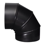 Imperial 8 in. D X 8 in. D Adjustable 90 deg Galvanized Steel Stove Pipe Elbow, Pack of 4