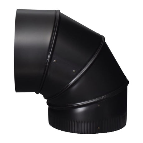 Imperial 8 in. D X 8 in. D Adjustable 90 deg Galvanized Steel Stove Pipe Elbow, Pack of 4