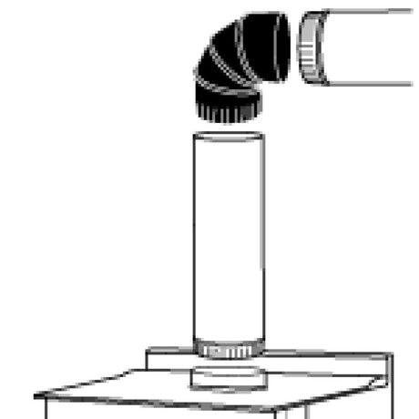 Imperial 8 in. D X 8 in. D Adjustable 90 deg Galvanized Steel Stove Pipe Elbow, Pack of 4