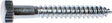 Midwest Fastener 01295 Lag Screw, 1/4-10 Thread, 5 in OAL, 2 Grade, Steel, Zinc, SAE Measuring, 100/PK