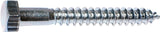 Midwest Fastener 01323 Lag Screw, 3/8 in Thread, 6 in OAL, Zinc