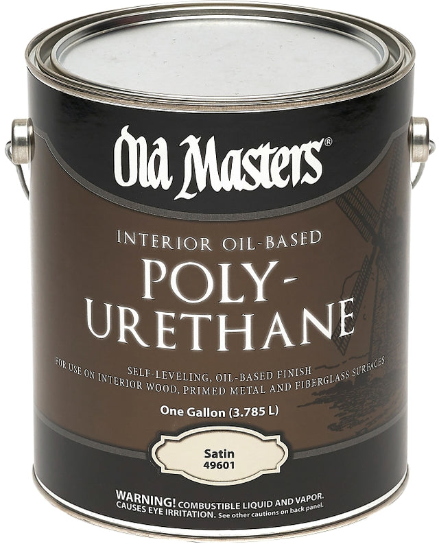 Old Masters 49601 Polyurethane, Satin, Liquid, Clear, 1 gal, Can, Pack of 2