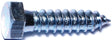Midwest Fastener 01330 Lag Screw, 1/2 in Thread, 2 in OAL, Zinc