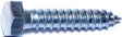 Midwest Fastener 01331 Lag Screw, 1/2 in Thread, 2-1/2 in OAL, Zinc