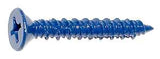 Midwest Fastener 09280 Screw, 1/4 in Thread, 1-3/4 in L, Flat Head, Phillips Drive, Blue Ruspert, 100 PK