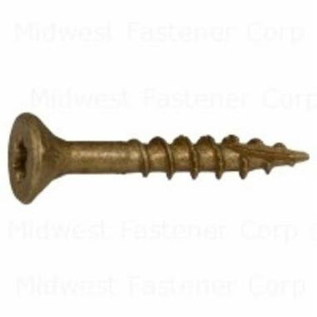 SaberDrive 50742 Deck Screw, #9 Thread, 1-3/4 in L, Serrated Thread, Bugle Head, Star Drive, Steel, 141/PK