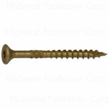 SaberDrive 50743 Deck Screw, #9 Thread, 2 in L, Serrated Thread, Bugle Head, Star Drive, Type 17 Point, Steel, 124 PK