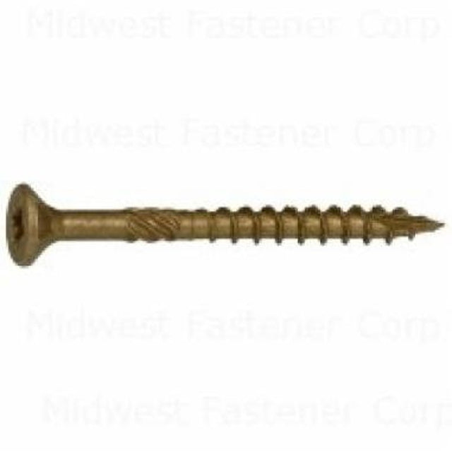 SaberDrive 50743 Deck Screw, #9 Thread, 2 in L, Serrated Thread, Bugle Head, Star Drive, Type 17 Point, Steel, 124 PK