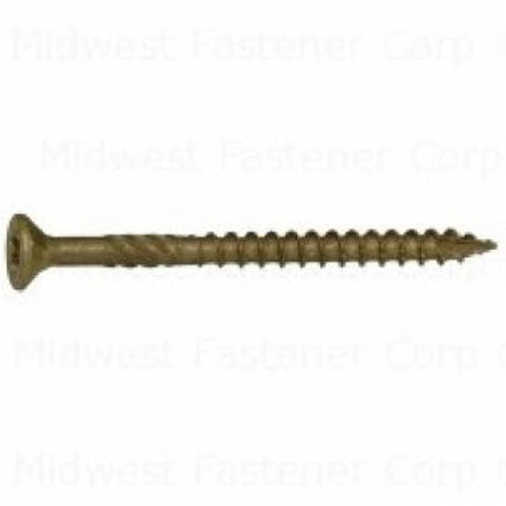 SaberDrive 50745 Deck Screw, #9 Thread, 2-1/2 in L, Serrated Thread, Bugle Head, Star Drive, Type 17 Point, Steel, 88 PK