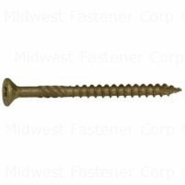 SaberDrive 50745 Deck Screw, #9 Thread, 2-1/2 in L, Serrated Thread, Bugle Head, Star Drive, Type 17 Point, Steel, 88 PK