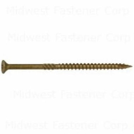 SaberDrive 50748 Deck Screw, #10 Thread, 4 in L, Serrated Thread, Bugle Head, Star Drive, Type 17 Point, Steel, 48 PK