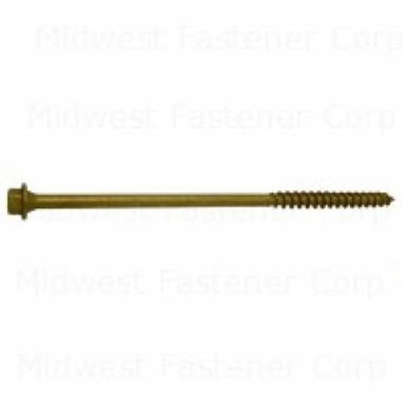 SaberDrive 52552 Screw, 1/4 in Thread, 6 in L, Hex Drive, 40 PK