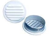 Maurice Franklin RLW-100 Series 6 RLW-100 Louver, 6.688 in L, 6.688 in W, Round, Aluminum, White