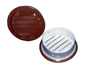Maurice Franklin RLB-100 Series 6 RLB-100 Louver, 6.688 in L, 6.688 in W, Round, Aluminum, Brown