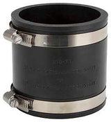 ProSource FC56-33 Coupling, 3 x 3 in, Cast Iron, Plastic and Steel Drain Pipes, PVC, Black