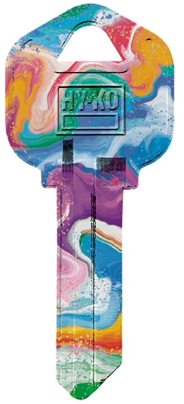 Hy-Ko 16010KW1-21 Key Blank, Swirls, Brass, Nickel, For: Kwikset KW1 Keyways, KW1-21 Key Number, Pack of 10