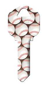 Hy-Ko 16010KW1-26 Key Blank, Baseball, Brass, Nickel-Plated, For: Kwikset KW1 Keyways, KW1 Key Number, Pack of 10