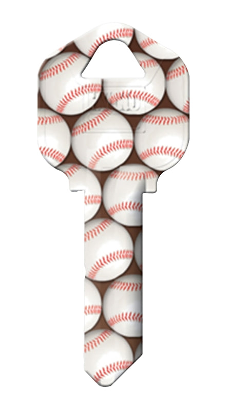 Hy-Ko 16010KW1-26 Key Blank, Baseball, Brass, Nickel-Plated, For: Kwikset KW1 Keyways, KW1 Key Number, Pack of 10