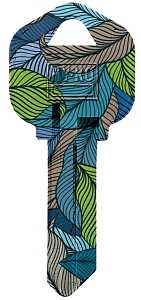 Hy-Ko 16010KW1-39 Key Blank, Leaves, Brass, Nickel-Plated, For: Kwikset KW1 Keyways, KW1 Key Number, Pack of 10