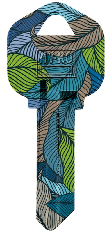 Hy-Ko 16010KW1-39 Key Blank, Leaves, Brass, Nickel-Plated, For: Kwikset KW1 Keyways, KW1 Key Number, Pack of 10