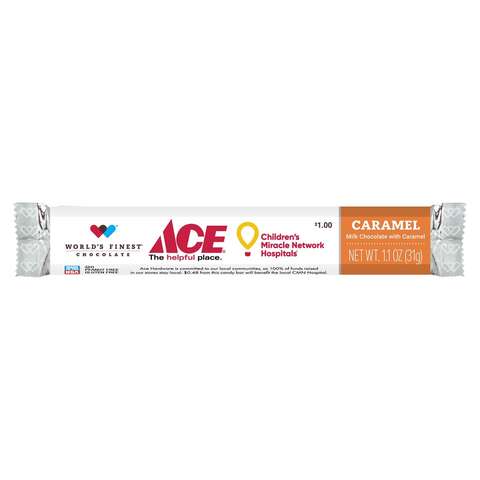 World's Finest Chocolate CMN Caramel Candy Bar 1.1 oz, Pack of 60