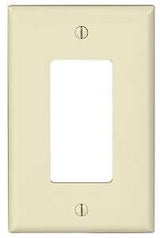 Eaton Wiring Devices PJ26LA Wallplate, 4.87 in L, 3.12 in W, 1 -Gang, Polycarbonate, Light Almond, High-Gloss, Pack of 20