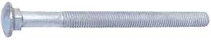 Midwest Fastener 53643 Carriage Bolt, 5/8-11 Thread, 8 in OAL, Galvanized, 15/PK