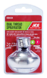 Ace Dual Thread 15/16 in.- 27M x 55/64 in.-27F Brushed Nickel Swivel Sprayrator