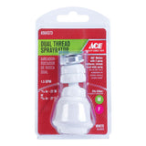 Ace Dual Thread 15/16 in.- 27M x 55/64 in.-27F White Swivel Sprayrator