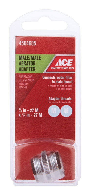 Ace Male Thread 3/4 in.-27M x 3/4 in.-27 Chrome Aerator Adapter