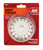 Ace 3-1/8 in. D Chrome Silver Stainless Steel Sink Strainer